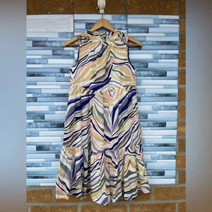 Anthropologie  Faustina Colorful Trippy Marbled Stripe Mini dress 00